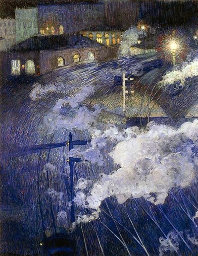 Brüssel, der Bahnhof Luxemburg von Henri Ottmann